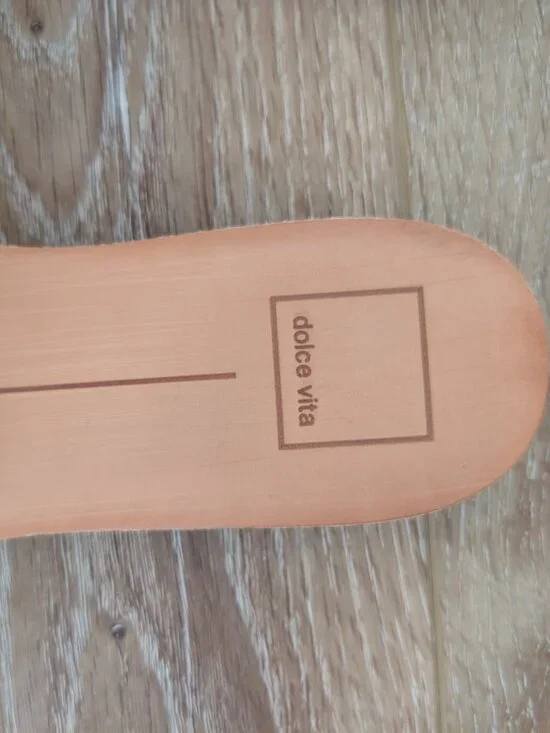 Gold and White Fringe Sandals - Picture 2 of 3